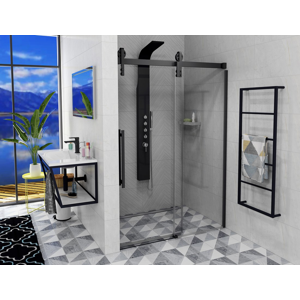 GELCO VOLCANO BLACK sprchové dveře 1600 mm, čiré sklo GV1416