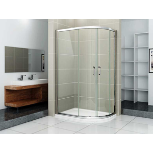 H K Čtvrtkruhový sprchový kout RELAX S4 120x80 cm s posuvnými dveřmi včetně sprchové vaničky z litého mramoru- levá varianta, výplň sklo čiré SE-RELAXS412080/THOR12080Q-L-06
