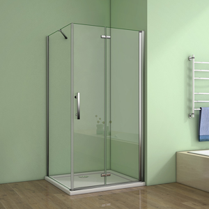 H K Obdélníkový sprchový kout MELODY 110x90 cm se zalamovacími dveřmi včetně sprchové vaničky z litého mramoru, výplň sklo grape SE-MELODYB811090/SE-ROCKY11090-19