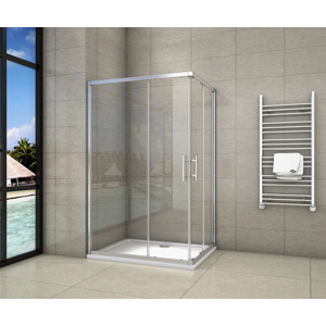H K Produkty značky Hezká koupelna Sprchový kout čtvercový, SIMPLE 100x100 cm L/P varianta, rohový vstup SE-SIMPLE100100