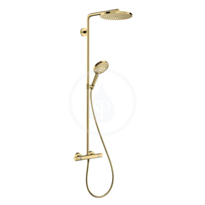 HANSGROHE Raindance Select S Sprchový set Showerpipe s termostatem, 3 proudy, leštěný vzhled zlata 27633990