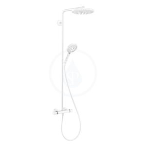 HANSGROHE Raindance Select S Sprchový set Showerpipe s termostatem, 3 proudy, matná bílá 27633700
