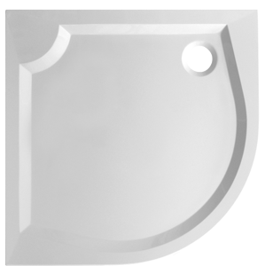 HOPA Čtvrtkruhová sprchová vanička SOFIA II 800 x 800 x 30 mm R550, bez panelu VANKSOF802