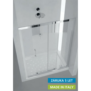 Sprchové dveře HOPA MAYA 148 156 cm, 190 cm, Univerzální, Leštěný hliník, Acidato bezpečnostní sklo BLMA106CM