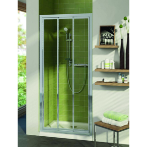IDEAL STANDARD Connect Sprchové dveře posuvné (3-dílné) 100 cm, čiré sklo, silver bright (lesklá stříbrná) T9871EO