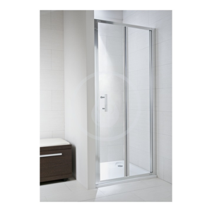JIKA Cubito Pure Sprchové dveře skládací L/P, 900x1950, stříbrná/transparentní sklo H2552420026681