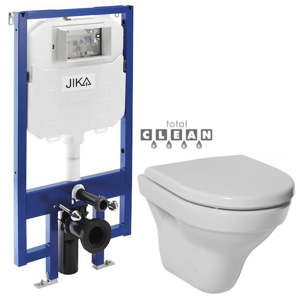 JIKA předstěnový instalační 8 cm systém bez tlačítka + WC JIKA TIGO + SEDÁTKO DURAPLAST H894652 X TI3