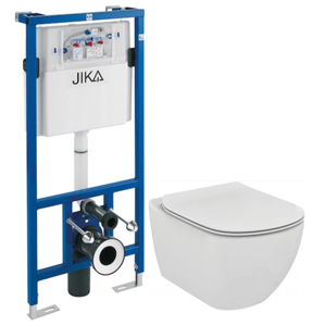JIKA předstěnový instalační systém bez tlačítka + WC Ideal Standard Tesi se sedátkem H895652 X TE3