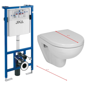 předstěnový instalační systém bez tlačítka + WC JIKA LYRA PLUS 49 + SEDÁTKO DURAPLAST H895652 X LY3