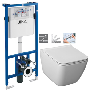 předstěnový instalační systém bez tlačítka + WC JIKA PURE + SEDÁTKO SLOWCLOSE H895652 X PU2