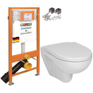 JOMOTech modul pro závěsné wc bez tlačítka + WC JIKA LYRA PLUS + SEDÁTKO DURAPLAST 174-91100700-00 LY6