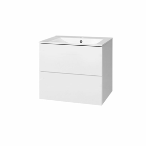 MEREO Aira, koupelnová skříňka s keramickym umyvadlem 61 cm, bílá CN710