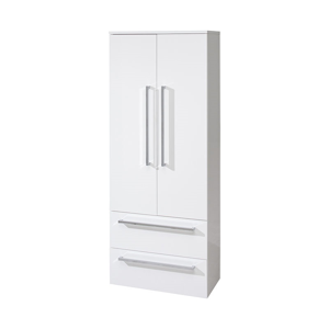 MEREO Bino, koupelnová skříňka vysoká, dvojitá 163 cm, bílá CN669