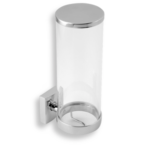 Novaservis Metalia 12 Zásobník kosmetických tampónů chrom/sklo