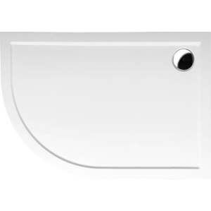 POLYSAN RENA R sprchová vanička z litého mramoru, čtvrtkruh 120x90cm, R550, pravá,bílá 65611