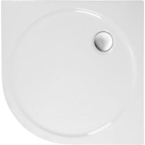 POLYSAN SONATA sprchová vanička akrylátová, čtvrtkruh 80x80cm, R550, bílá 56411