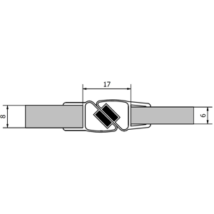 POLYSAN Sada dvou těsnění (magnet) na 6 a 8mm sklo, 2000mm M129