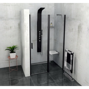 POLYSAN ZOOM LINE BLACK sprchové dveře 1000, čiré sklo ZL1310B