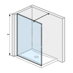 Pure Skleněná stěna boční, 1200x2000 mm, s úpravou Jika Perla Glass H2674230026681