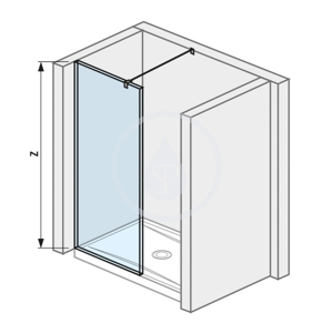 Pure Sprchová stěna 800 mm, Jika Perla Glass, čiré sklo H2684200026681
