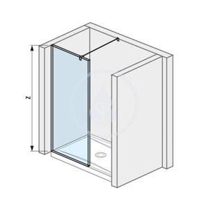 Pure Sprchová stěna 900 mm, Jika Perla Glass, čiré sklo H2694270026681
