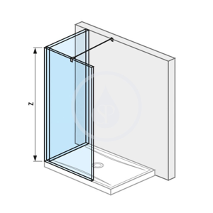 Pure Sprchová stěna Walk in L dvoudílná 1300x900 mm, Jika Perla Glass, čiré sklo H2694240026681