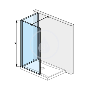 Pure Sprchová stěna Walk in L dvoudílná 1400x800 mm, Jika Perla Glass, čiré sklo H2694250026681