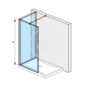 Pure Sprchová stěna Walk in L dvoudílná 1400x900 mm, Jika Perla Glass, čiré sklo H2694260026681