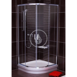 RAVAK Blix Čtvrtkruhový sprchový kout čtyřdílný, 780-800 mm, bílá/čiré sklo 3B240100Z1