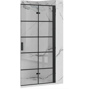 REA Skládací sprchové dveře Molier 100 černé bez profilu REA-K6963