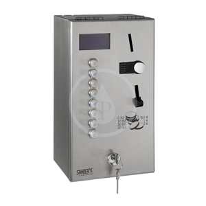 SANELA Nerezové příslušenství Mincovní automat pro 1-3 sprchy, interaktivní ovládání SLZA 01N