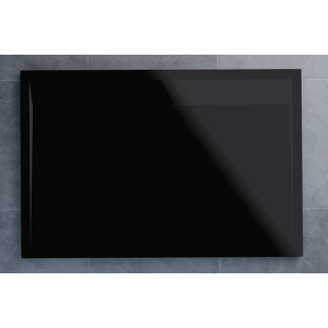 SanSwiss ILA sprchová vanička,obdélník 120x80x3,5 cm, černý granit-kryt černý matný, 1200/800/35 WIA8012006154