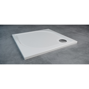 SanSwiss MARBLEMATE sprchová vanička bílá,čtverec 100x100x3 cm,1000/30, WMQ100004