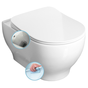 SAPHO GARCIA WC mísa závěsná rimless s bidetovou sprškou, 36,5x52,5 cm 100512