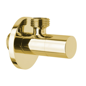 SAPHO Rohový ventil s rozetou, kulatý, 1/2"x3/8", zlato SL017
