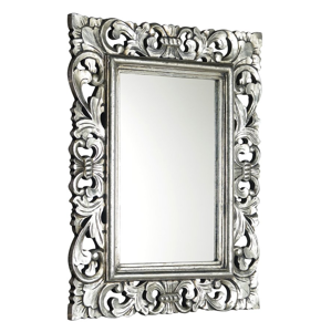 SAPHO SAMBLUNG zrcadlo v rámu, 40x70cm, stříbrná IN109