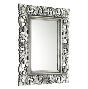 SAPHO SAMBLUNG zrcadlo v rámu, 60x80cm, stříbrná IN115