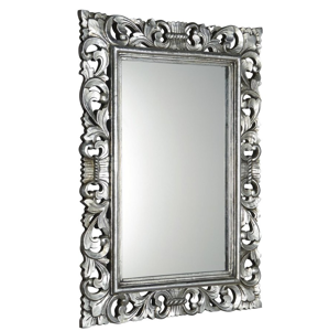 SAPHO SCULE zrcadlo v rámu, 70x100cm, stříbrná IN156