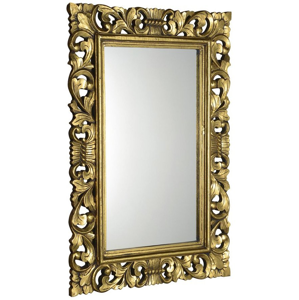 SAPHO SCULE zrcadlo ve vyřezávaném rámu, 80x120cm, zlatá IN316