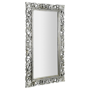 SAPHO SCULE zrcadlo ve vyřezávaném rámu, 80x150cm, stříbrná IN334