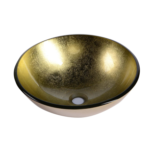 SAPHO SHAY skleněné umyvadlo průměr 42 cm, zlatá 2501-22