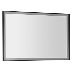 SAPHO SORT zrcadlo s LED osvětlením 100x70cm, černá mat ST100