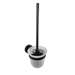 SAPHO X-ROUND BLACK WC štětka nástěnná, miska mléčné sklo, černá (104113010) XB300