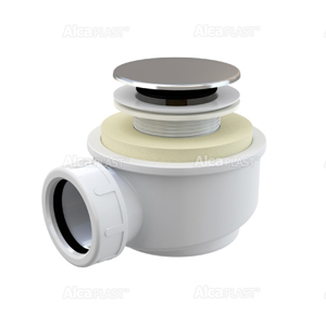 Alcaplast sifon pro sprchové vaničky 50mm chrom SNÍŽENÝ v.58mm, CLICK/CLACK A476 A476-50