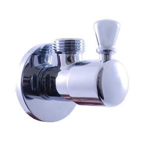 SLEZAK-RAV Rohový ventil s keramickým vrškem chrom, Barva: chrom ROH001