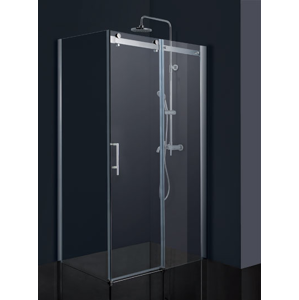 Sprchové dveře HOPA BELVER 110 cm, 195 cm, Univerzální, Hliník chrom, Čiré bezpečnostní sklo 8 mm BCBELV11CC