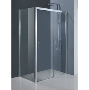 Sprchové dveře HOPA ESTRELA 120 cm, 195 cm, Levé (SX), Hliník chrom, Čiré bezpečnostní sklo 6 mm BCESTR12CCL