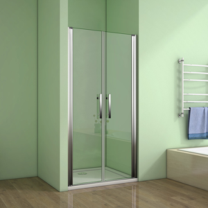 Sprchové dveře MELODY D2 100 dvoukřídlé 96-100 x 195 cm, čiré sklo SE- MELODYD2100