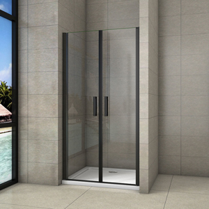 STACATO MINEBLACK LINE otočné sprchové dveře dvoukřídlé 900mm SLB290