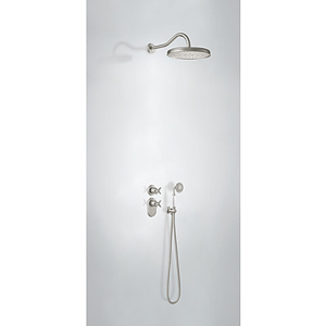 TRES Podomítkový termostatický sprchový set s uzávěrem a regulací průtoku (2-cestná). · Včetně 24235202AC